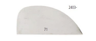 2403-71 Шпатель металевий, напівовальний