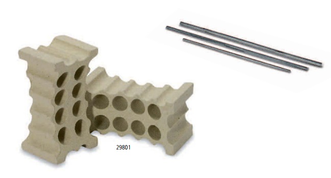 Кордієрітові підставки для керамічних труб діаметром до 12 мм, 29801